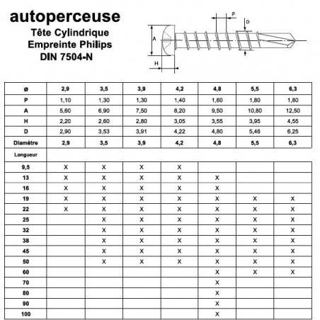 Vis Autoperceuse Cylindrique Philips Z Din N Inox A Esse Fr