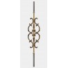 BALUSTRE LAITON POLI OU PATINÉ ET ACIER INTÉRIEUR - www.esse.fr