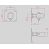 GOND ACIER ZINGUÉ SUR PLATINE AVEC TUBE CARRÉ 35 ou 40