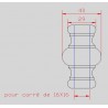 MANCHON BARREAU FER CARRÉ ACIER MOULÉ VIS FIXATION - www.esse.fr