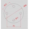 PLATINE FIXATION SOUDABLE FER RONDE 4 TROUS ACIER - www.esse.fr