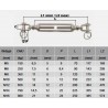 TENDEUR INOX 316 À 2 CHAPES EN ACIER INOXYDABLE M5 À M16 - www.esse.fr