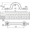 PONTET SECTION RONDE INOX A2 POUR FIXER Ø12 ET Ø16 - www.esse.fr