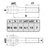 VIS A OEILLET INOX CHAPE STANDARD M6 INOXYDABLE 316 - www.esse.fr