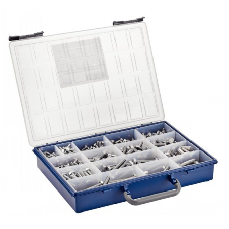 COFFRET 570 PCS VIS TÊTE H INOX A2 DIN933 FILETAGE TOTAL - www.esse.fr