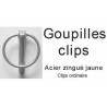 GOUPILLE CLIPS ORDINAIRE FIXATION TUBE ACIER ZINGUÉ JAUNE