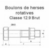 BOULON HERSE ROTATIVE AGRICULTURE 12.9 ACIER BRUT - www.esse.fr