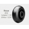 ROUE PLASTIQUE NOIR PVC DIAMÈTRE 32 LARGEUR 16 AXE 5 - www.esse.fr