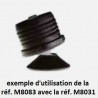 PIED VÉRIN NIVELEUR ROTULE AXE POLYAMIDE PEHD NOIR Ø8,5 - www.esse.fr