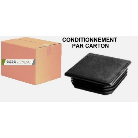 CARTON EMBOUTS PATIN FIN TUBE CARRE BOUCHON PEBD - www.esse.fr