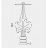 FER DE LANCE BARREAU ROND ACIER FORGÉ 155x65 - www.esse.fr