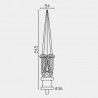 FER DE LANCE BARREAU ROND FONTE GRISE INSERT ACIER - www.esse.fr