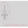 FER DE LANCE POINTE ACIER FORGÉ BARREAU TUBE ROND - www.esse.fr