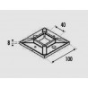 EMBASE A SOUDER TUBE CARRÉ DE 40X40 - EN INOX 316 - www.esse.fr