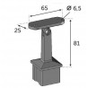 SUPPORT MAIN COURANTE TUBE CARRÉ 40X40 INOX 316 - www.esse.fr