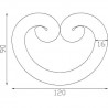 VOLUTE EN C À NOYAU CARRÉ DE 16, ACIER 90 X 120 - www.esse.fr