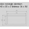 MINI BARRE TUBE ALUMINIUM RECTANGLE QUALITÉ 6060 ALU NF - www-esse.fr