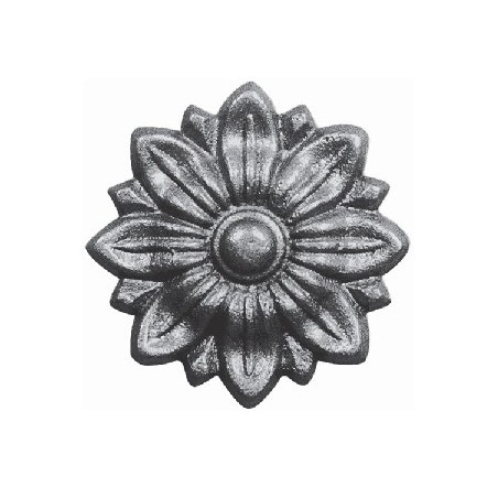 ROSACE MÉDAILLON FLEUR FONTE TARAUDÉ DIAMÈTRE 85 M6 M422