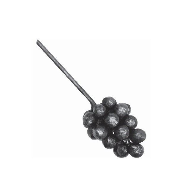 GRAPPE DE RAISIN FER FORGÉ AVEC TIGE 24 OU 30 GRAINS M0325