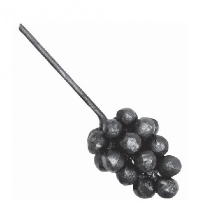 GRAPPE DE RAISIN FER FORGÉ AVEC TIGE 24 OU 30 GRAINS M0325