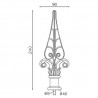 FER DE LANCE FONTE GRISE AVEC INSERT ACIER SOUDABLE  - www.esse.fr