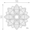 ROSACE LAITON FLEUR AVEC FILETAGE - FIXATION PAR VIS - www.esse.fr