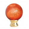 BOULE DE DÉPART GLOBE JASPE ROUGE SOCLE LAITON POLI M0214