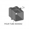 CONNECTEUR DROIT TUBE CARRÉ 40X40 ÉP 2MM INOX 316 - www.esse.fr