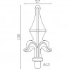 FER DE LANCE POINTE BOULE BARREAU ROND - www.esse.fr