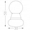 BOULE ACIER SUR CHAPITEAU CONIQUE ORNEMENT BARRE - www.esse.fr