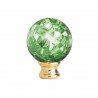 BOULE DE DÉPART GLOBE MALACHITE MOSAÏQUE SOCLE LAITON M0215