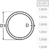 ANNEAU DE SÉCURITÉ Ø1,5 EN INOX A4 - Ø10 À Ø30