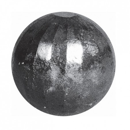 BOULE ACIER MARTELÉ FER FORGÉ SPHÈRE RONDE MASSIVE M0219