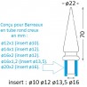 FER DE LANCE ALU POINTE CONIQUE BARREAU ROND ALUMINIUM - www.esse.fr