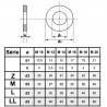 RONDELLE PLATE ZINGUÉ Z M L OU LL 100 HV NFE 25513 - www-esse.fr