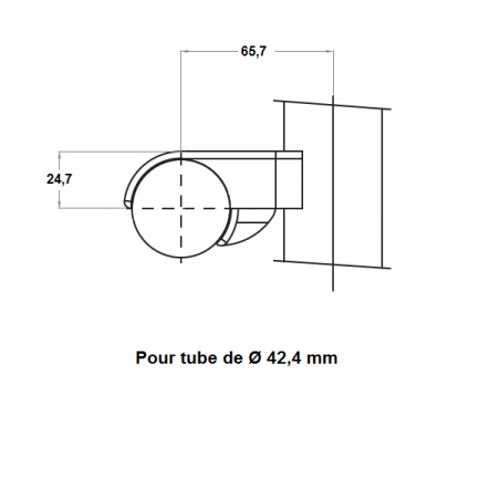 SUPPORT INOX MAIN COURANTE Ø42.4