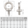 ANNEAU MÂLE INOX 316 AISI ACCASTILLAGE ISO TYPE DIN 580 - www.esse.fr