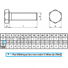 VIS TÊTE HEXAGONALE 8.8 ACIER ZINGUÉ M4 A M36 DIN 933 - www.esse.fr