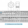 ÉCROU H PAS FIN CLASSE 8 DIN 934 ACIER ZINGUÉ M8 À M24  - www.esse.fr