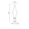 FER DE LANCE FONTE 150X38 INSERT ACIER SOUDABLE ø23 - www.esse.fr