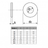 RONDELLE LAITON PLATE Z M L NFE 25513 - www.esse.fr