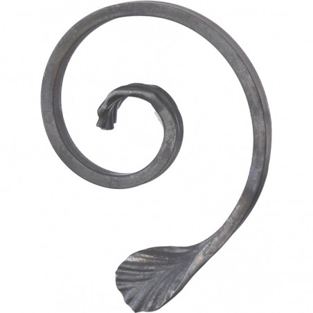 VOLUTE ESCARGOT FER PLAT ACIER FORGE À CHAUD 130x165 M0500