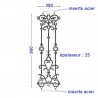 ÉLÉMENT GARDE CORPS DOUBLE FACE FONTE 4 INSERTS ACIER - www.esse.fr