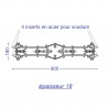 FRISE FONTE 900x180 GARDE CORPS 4 INSERTS ACIER À SOUDER - www.esse.fr