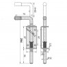 VERROU PISTOLET SUR PLATINE À VISSER HAUTEUR 300 - www.esse.fr