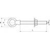 PITONS-BOULONS À ŒIL ACIER INOXYDABLE M6 À M12 COTES