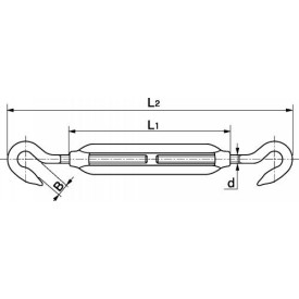 TENDEUR CROCHET-CROCHET EN INOX A4 – DE 5 MM À 20 MM