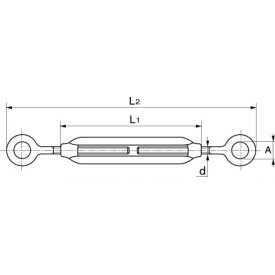 TENDEUR ŒIL-ŒIL EN INOX A4 – DE 5 MM À 20 MM