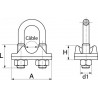 SERRE-CÂBLES À ÉTRIER INOX 316 SEMELLE FORGÉE Ø3 À Ø32