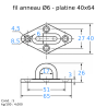 PONTET SUR PLATINE DIAMANT EMBOUTI ET SOUDÉ - INOX A2